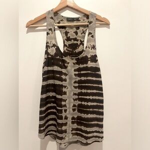 Gypsy 05 Brown Black and Cream 100% Silk Tank Top size XS EUC